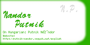 nandor putnik business card